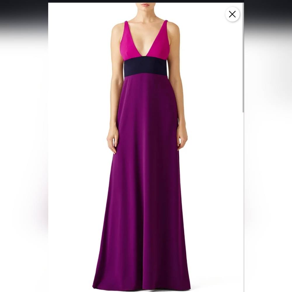 NWT Jill Jill Stewart Viola Colorblock Gown size 10